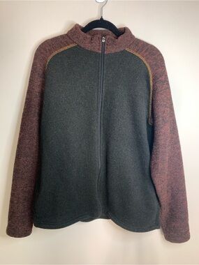 Kuhl Brown Alfpaca Fleece Jacket Full Zip Warm Outdoors Hiking M